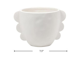 7.5" Este Ceramic Planter - White