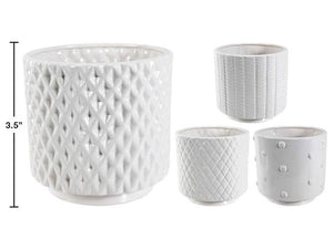 Round Ceramic Planter - White (Multiple Sizes)
