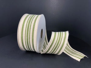 Woven French Stripes Ribbon - 1.5" x 10 yards