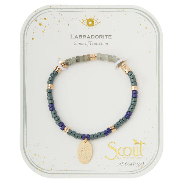 Scout Intention Charm Bracelet - Labradorite/Gold