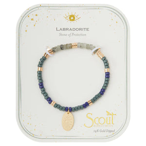 Scout Intention Charm Bracelet - Labradorite/Gold