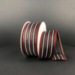 1.5"x10yds Glitter Thin Vertical Stripes Ribbon (Assorted)