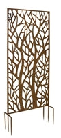 Metal Garden Privacy Screen - Trees - 24.75"L x 66"H
