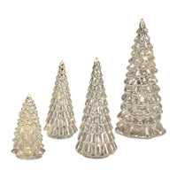 LED Glass Silver Tree (Multiple Sizes)