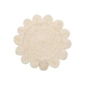 White Jute Scallop Edge Placemat