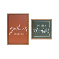 Gather and Thankful Sign (2 Versions)