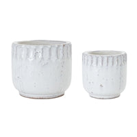 Terra Cotta White Pot (Multiple Sizes)