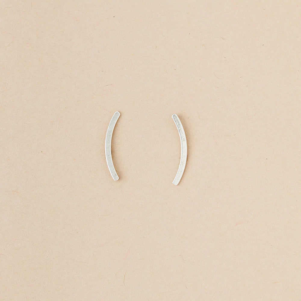 Scout Refined Earring Collection: Comet Curve/Sterling Silver