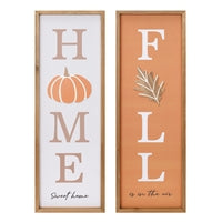 Fall and Home Plaque 10" x 29.5"