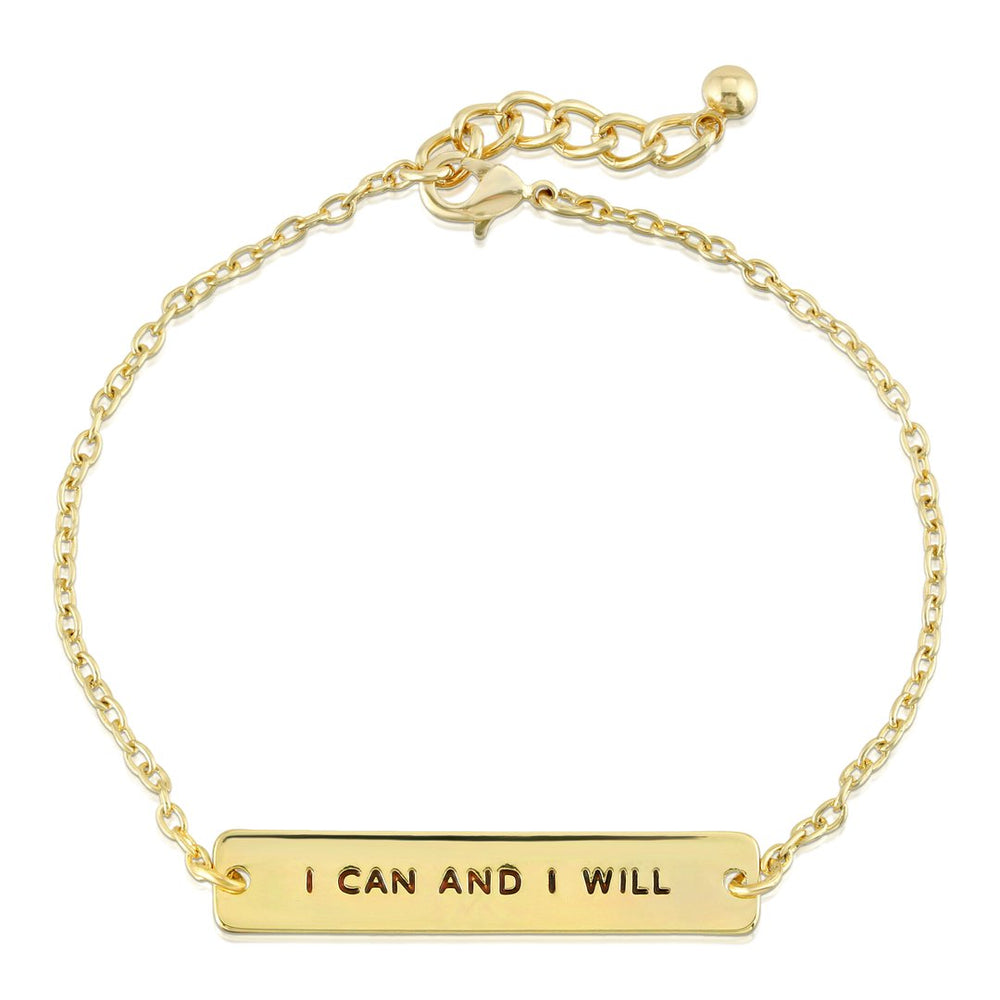 I Can and I Will Gold Bracelet