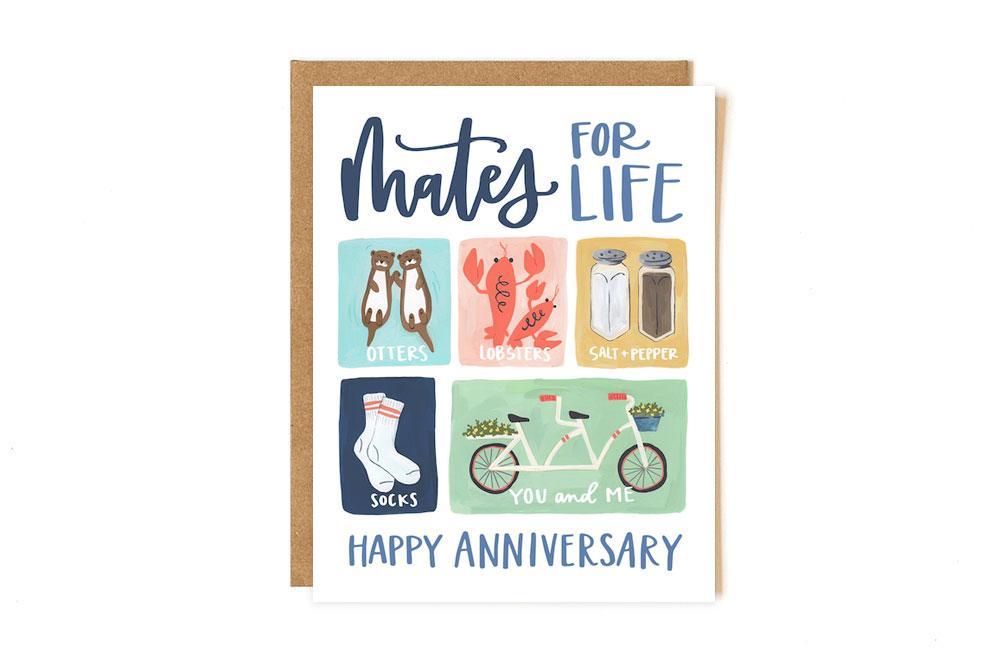 Mates for Life Anniversary Card