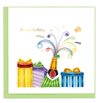 Quilling Card: Birthday Champagne