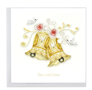 Quilling Card: Wedding Bells Card