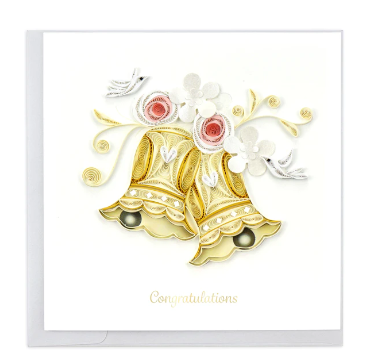 Quilling Card: Wedding Bells