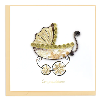 Quilling Card: Baby Carriage