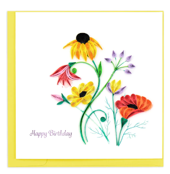 Quilling Card: Birthday Wildflower Blooms