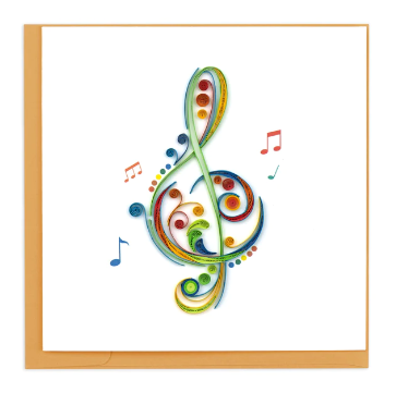 Quilling Card: Treble Clef Card