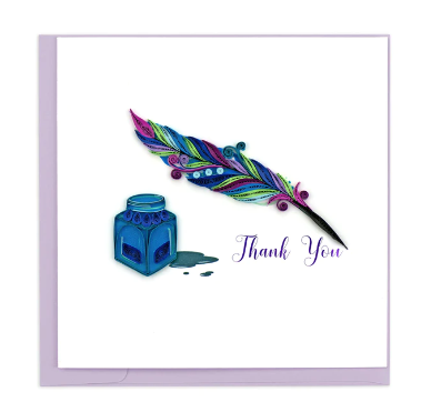 Quilling Card: Thank You Quill & Ink Card