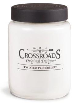 Crossroads Candles Winter: Twisted Peppermint (Multiple Sizes)