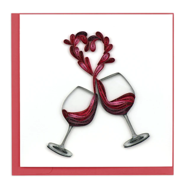 
            
                Load image into Gallery viewer, Quilling Card: A Toast to Love Card
            
        