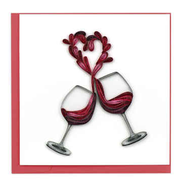 Quilling Card: A Toast to Love
