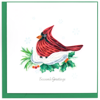 Snowy Cardinal Card