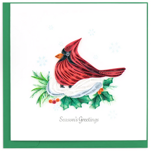 Snowy Cardinal Card