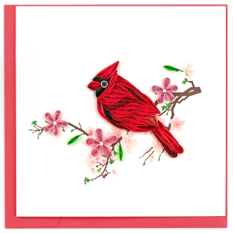 Quilling Card: Cardinal Card