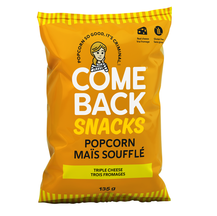 Comeback Snacks: Triple Cheese Popcorn