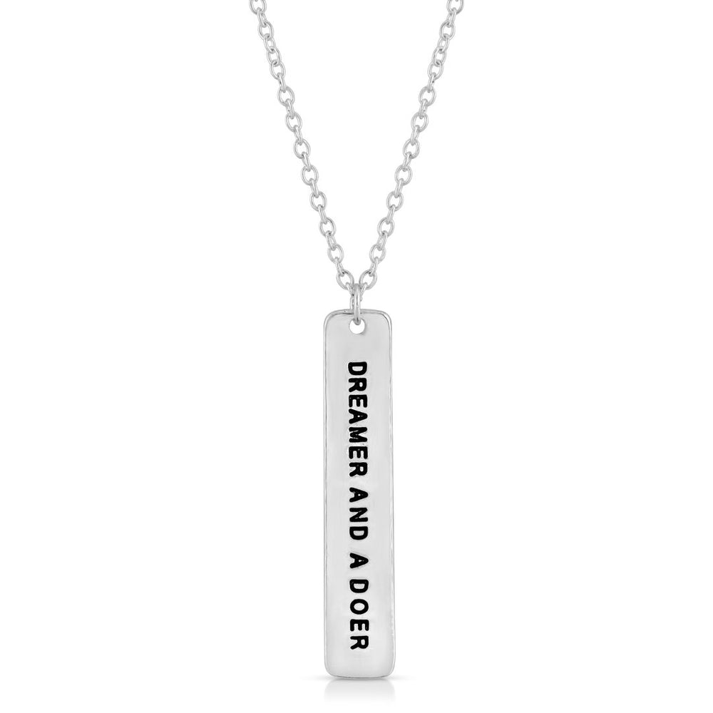 Dreamer and a Doer Silver Necklace