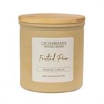 
            
                Load image into Gallery viewer, Crossroads Candles Everyday: Frosted Pear Colored Glass 14oz Jar with Wood Lid
            
        
