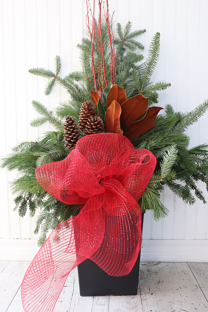 10" Square Winter Planter - United Way Windsor Essex