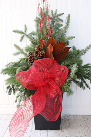 10" Square Winter Planter - United Way Windsor Essex