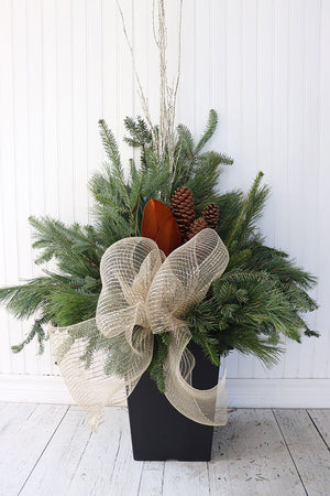 10" Square Winter Planter - United Way Windsor Essex