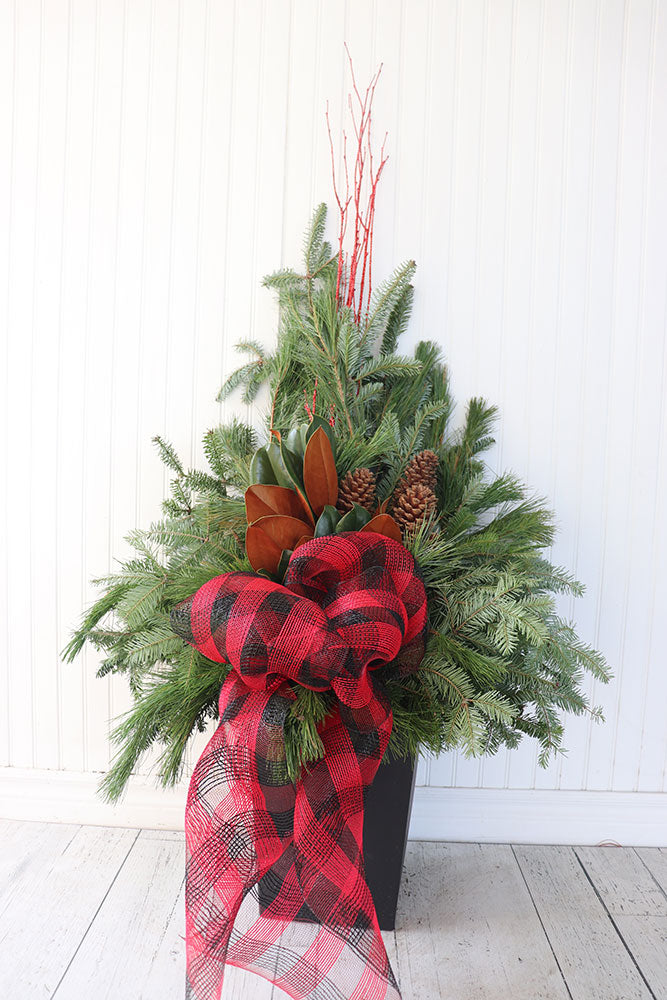 10" Square Winter Planter - South Windsor Skating Club