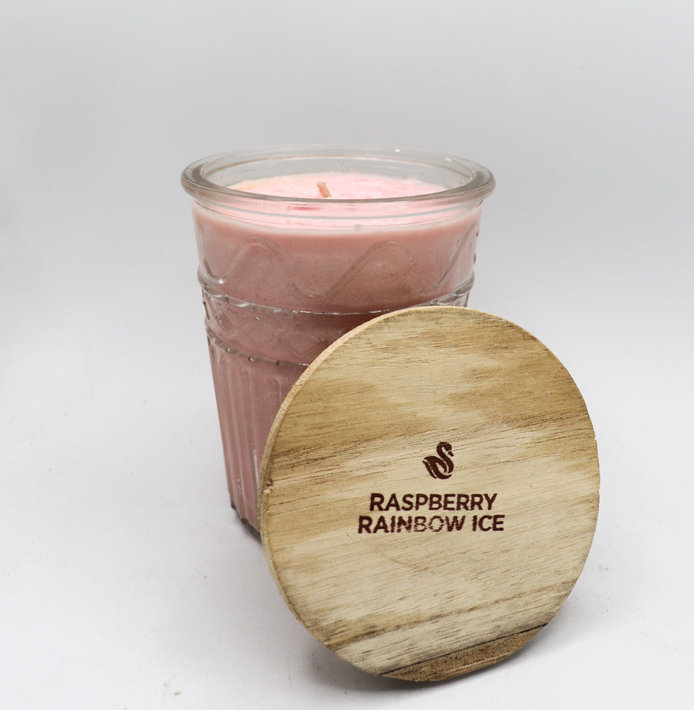 Swan Creek Candle Everyday :  Timeless Jar 12 oz Raspberry Rainbow Ice