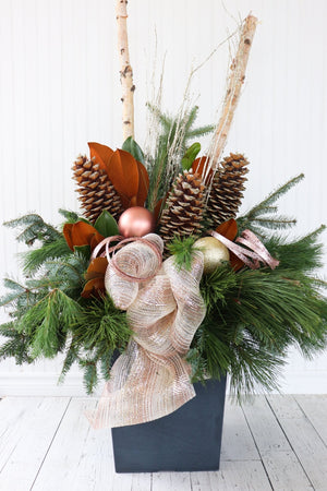 14" Square Winter Planter - Learning Disabilities Association of Windsor Essex