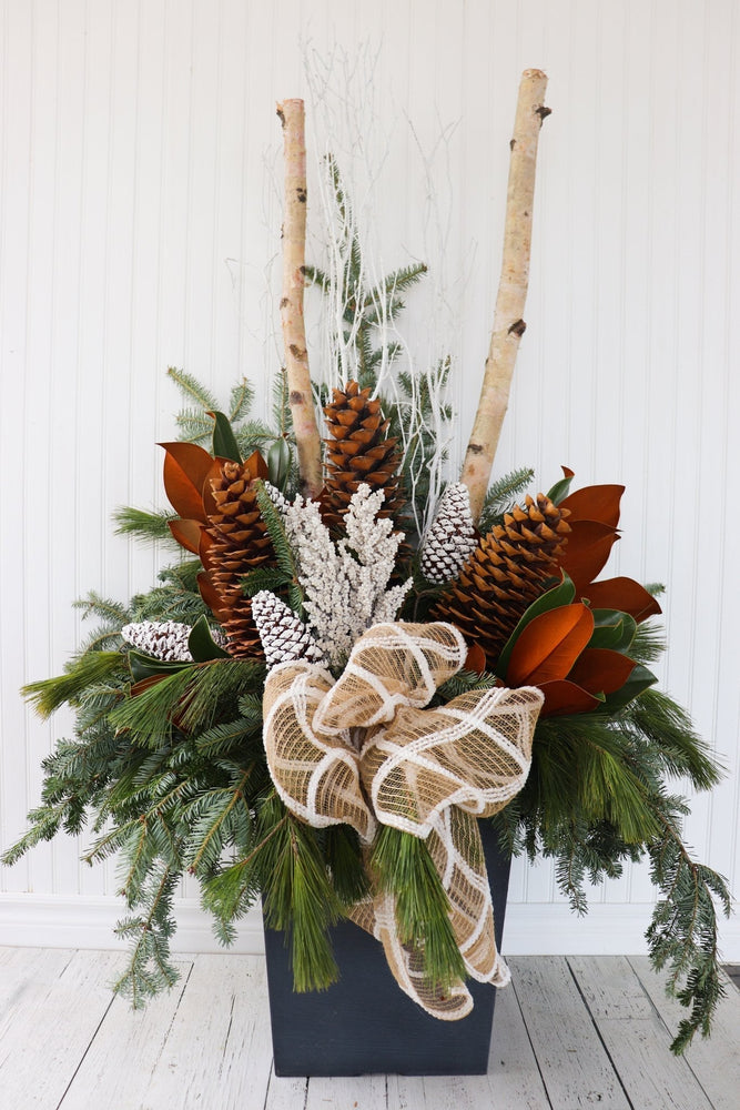 14" Square Winter Planter - Learning Disabilities Association of Windsor Essex
