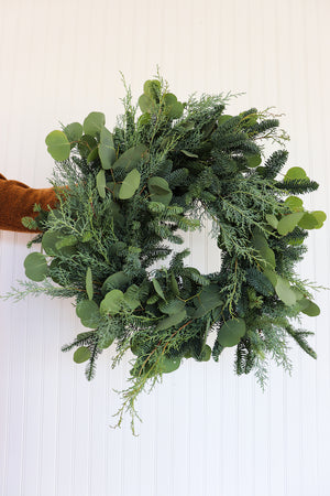 
            
                Load image into Gallery viewer, 14&amp;quot; Mixed Eucalyptus Wreath - W.E. Care for Kids
            
        