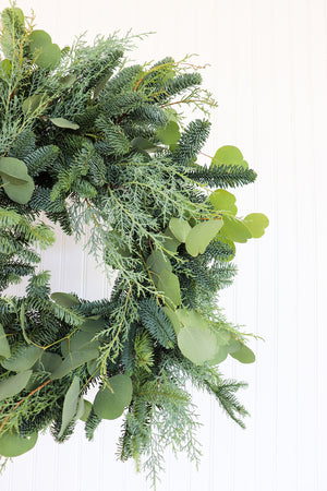 
            
                Load image into Gallery viewer, 14&amp;quot; Mixed Eucalyptus Wreath - St. Gabriel Elementary School
            
        