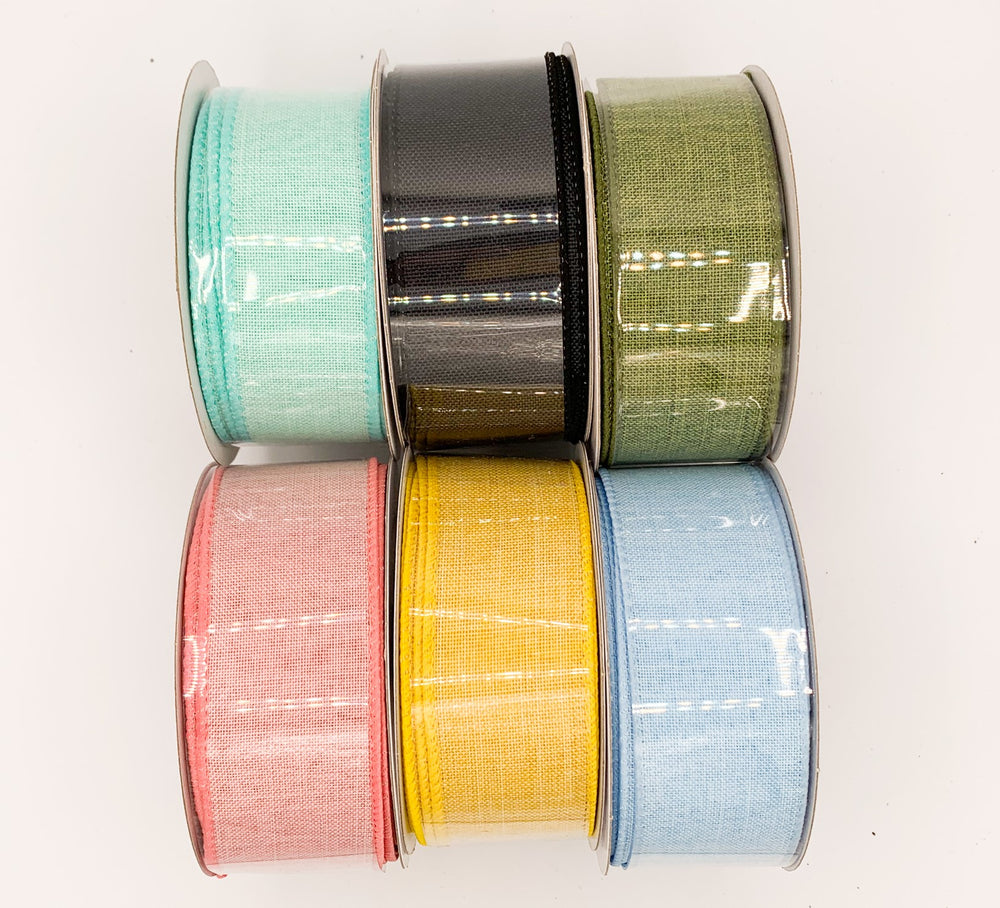 
            
                Load image into Gallery viewer, Poly Linen Ribbon - 1.5&amp;quot;x10 yards (Assorted)
            
        