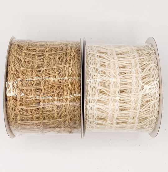 Open Weave Burlap Ribbon - 2.5" x 10 yards