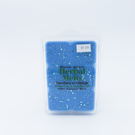 Swan Creek Candle: Drizzle Melts Snowflakes at Midnight - Holiday Candle