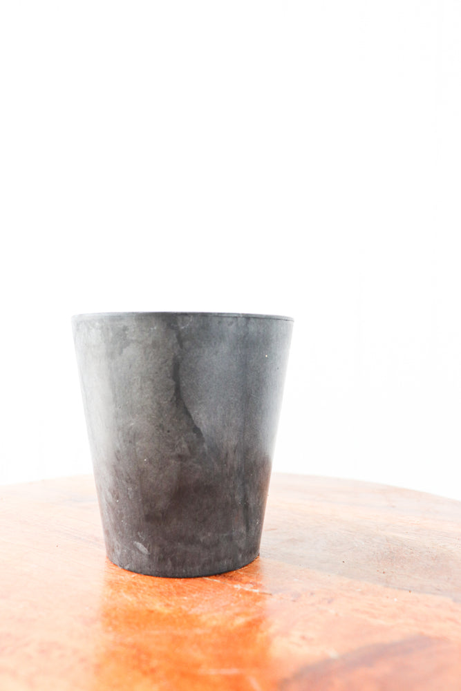4" Black Round Claire Pot - Indoor Pot