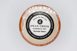 Swan Creek Candle: Summer Melon (Mediterranean Med Flower Pot)