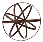 17.5" Antique Rust Wrought Iron Folding Ball