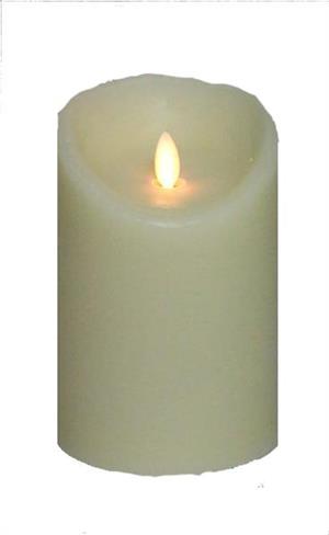 4"x6" Wax Flickering Candle - Ivory