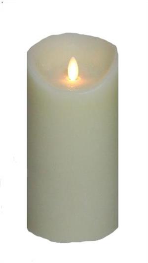 4"x8" Wax Flickering Candle - Ivory