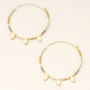 Scout Chromacolor Miyuki Large Hoop: Neutral Multi/Gold