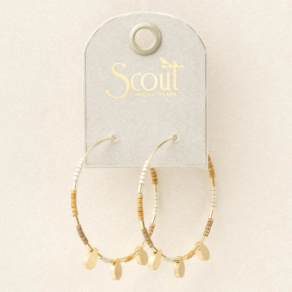 Scout Chromacolor Miyuki Large Hoop: Neutral Multi/Gold